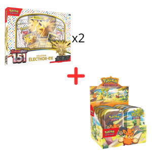 Pokémon : Mini Tin Display Q2 2023 Amis de paldea FR + 151 Electhor ex coffret FR