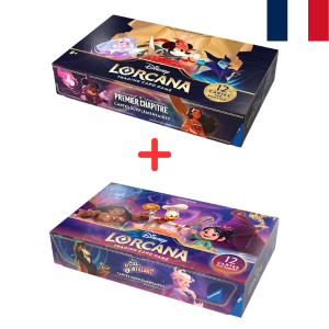Disney Lorcana Premier Chapitre + Ciel Scintillant Booster Display Bundle