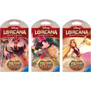 Disney Lorcana Trading Card Game Reign Of Jafar Sleeved Booster Pack