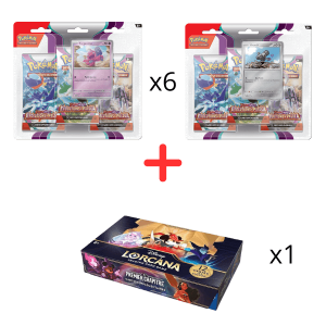 Disney Lorcana Premier Chapitre + 12 Tripack Évolutions à paldea Bundle