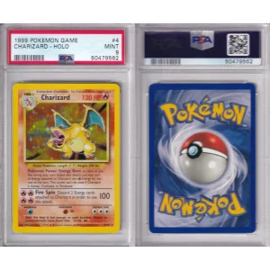 Pokemon Base set (1999 ) Charizard - holo 4-102 PSA MINT 9
