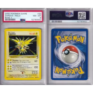 Pokémon Base set 2 - Zapdos Holo 20-130 - PSA 8