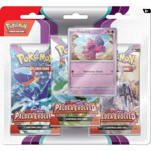 Pokémon Scarlet & Violet Paldea Evolved Tinkatink 3-Pack Blister