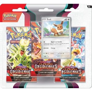 Pokémon TCG Ecarlate et Violet 3: Flammes Obsidiennes - Tripack Evoli